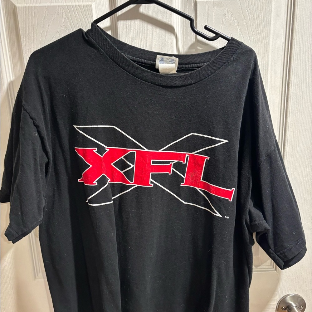 Vintage Champion XFL Black Crewneck Tee